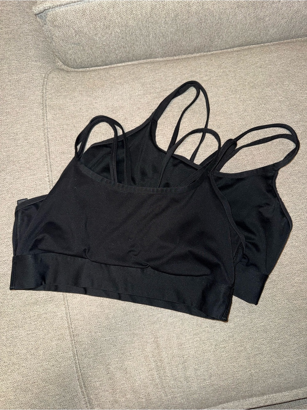 Black Strappy Sports Bra